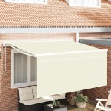 vidaXL Cortina Retractabilă Crem 300 x 200 cm Poliester și Aluminiu 3329494