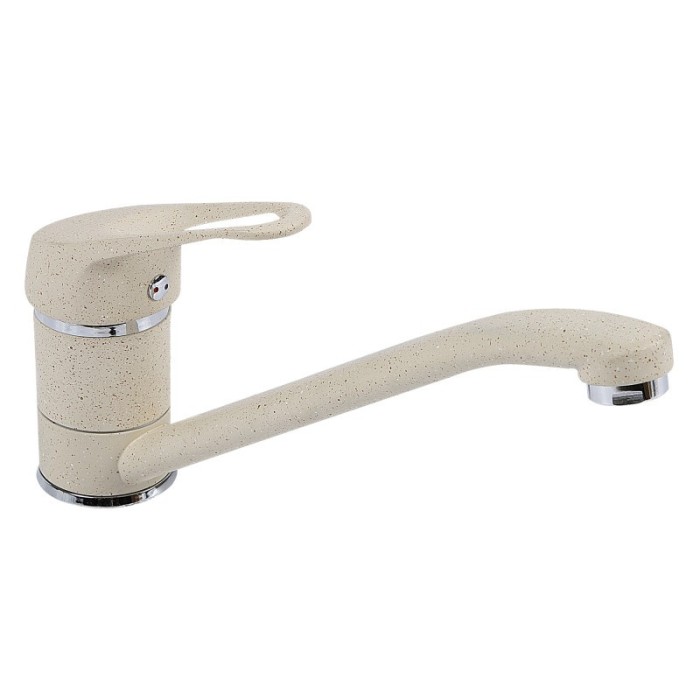 Baterie bucatarie Ecostone, 226 mm, alama/granit, monocomanda, pipa mobila, Bej