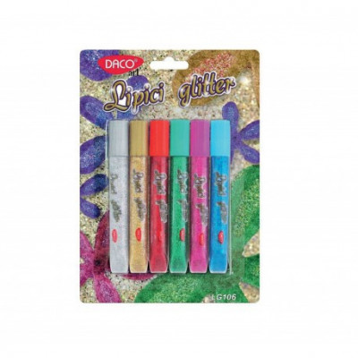 Lipici glitter set 6 DACO foto