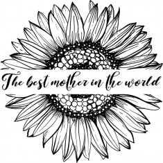 Sticker decorativ, The best mother in the world, Negru, 60 cm, 7353ST-11