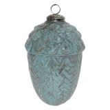 Cumpara ieftin Set 6 globuri sticla verde 10x16 cm