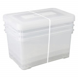 Curver Set cutii de depozitare &bdquo;Handy&rdquo;, 3x50 L, transparent GartenMobel Dekor, vidaXL