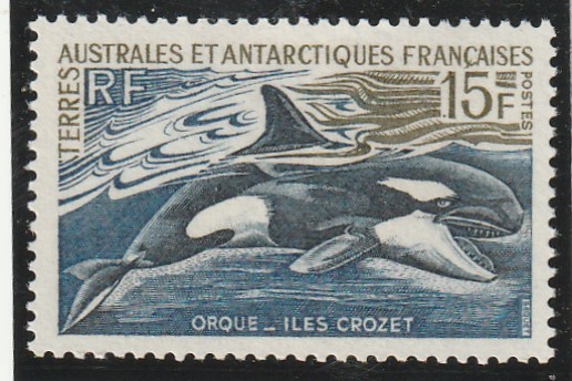 Taaf 1969 - Colonii franceze , Fauna , o valoare dantelata , MNH ,Mi.52