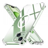 Husa MagSafe pentru Apple iPhone 15 Plus, Techsuit, Shockproof, Transparenta