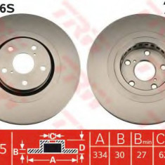 Disc frana LEXUS RC (AVC1, GSC1, USC1) (2014 - 2016) TRW DF4856S