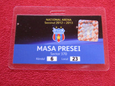 Acreditare presa - fotbal STEAUA Bucuresti (sezonul 2012/2013) foto