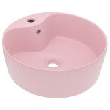 Cumpara ieftin Chiuveta de lux cu preaplin, roz mat, 36 x 13 cm, ceramica