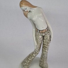 Fata hippie - Bibelou (RAR) portelan romanesc vechi, vintage, Alba Iulia