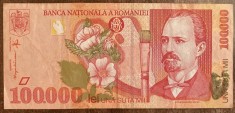 B11 45 - Bancnota foarte veche - Romania - 100000 lei - emisiune 1998