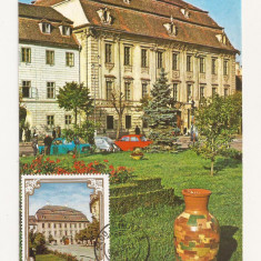 CA10 - Carte Postala - Sibiu , muzeul Brukenthal, circulata 1980