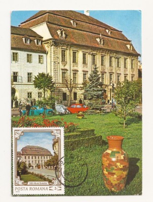 CA10 - Carte Postala - Sibiu , muzeul Brukenthal, circulata 1980 foto