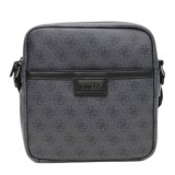 Guess, Vezzola, Suport de documente, Geantă textilă crossbody, Negru, Pentru femei