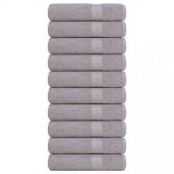 vidaXL Prosoape de m&acirc;nă 10 buc Gri 50x100 cm 360 g/m&sup2; 100% bumbac