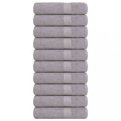 Prosoape de mana 10 buc Gri 50x100 cm 360 g/m&amp;sup2; 100% bumbac foto