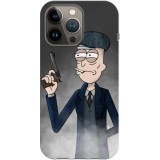 Husa compatibila cu Apple iPhone 12 Mini Rick Peaky Blinder Crossover, Silicon, TPU, Viceversa, Transparent, Carcasa
