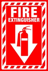 Sign extinguisher foto