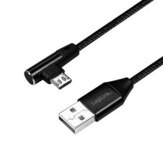 Cablu de date Logilink CU0141 USB - Micro USB 0.3m Black foto