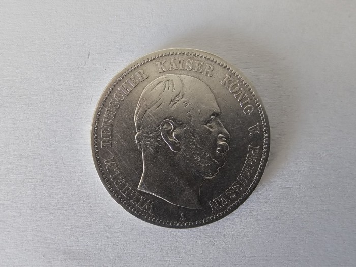 Germania 5 Mark 1874 Argint are 28 gr,impecabila