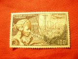 Timbru Africa Occ. Franceza 1954 Uzuale , val. 100fr