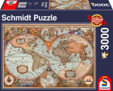 Puzzle 3000 piese - Ancient World Map | Schmidt