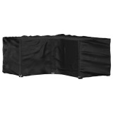 Husă Mobilier Grădină L vidaXL 185x185x90 cm, Polietilenă, Negru, Impermeabilă, Protecție UV