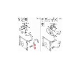 Furtun radiator Mercedes C-Class (W203) 2000-2007, C-Sportcoupe (Cl203) 2000-2008, diametru 38 mm, cauciuc, RapidAuto 5000PW-3