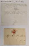 Romania 1850/60 - Plic circulat D.D.S.G.,stampila albastra ,,OLTENITZA''