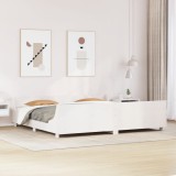 Gossi cadru de pat fara saltea, alb, 180x200 cm, lemn masiv pin