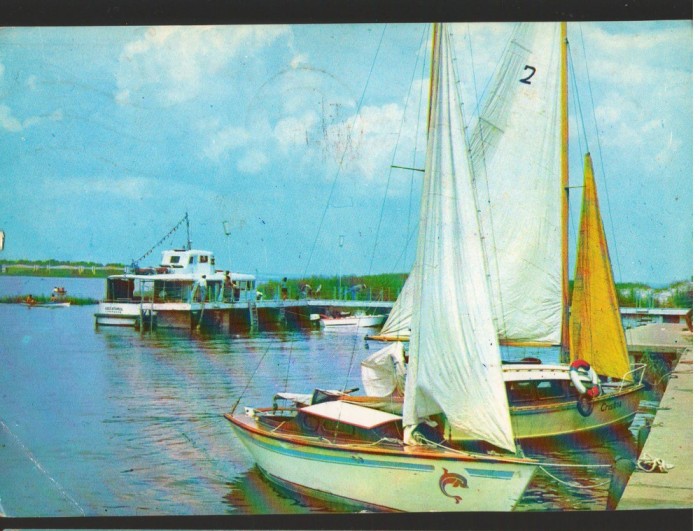 CPI B12629 CARTE POSTALA - MAMAIA. DEBARCADER PE LACUL SIUTGHIOL, BARCA