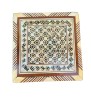 CUTIUȚĂ MICUȚA VINTAGE KHATAM, LUCRATA MANUAL CU ABALONE, OS SI LEMN