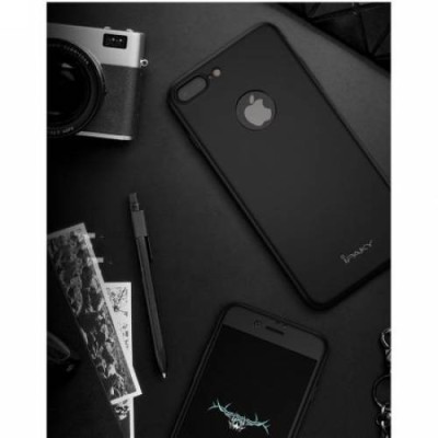 Husa pentru Apple iPhone 7+ MyStyle iPaky Original Negru acoperire completa 360 grade foto