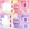 Bancnota Macao 10 si 20 Patacas 2020 (2024) - P129/130 UNC ( Banco da China )