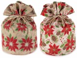Cumpara ieftin Set 2 saculeti Craciun textil multicolor &Oslash;23cmx30H