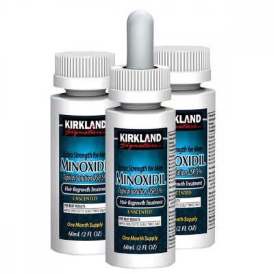 Solutie, Kirkland Signature, impotriva Caderii Parului, Minoxidil 5%, 1x Pipeta Inclusa, Tratament 3 foto