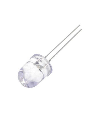 LED 10mm alb rece 10-15V 3000-4200mcd 30 Parte frontala convex foto