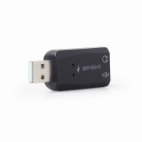 PLACA de SUNET GEMBIRD, extern, interfata USB 2.0, conectori 3.5 mm jack, &quot;SC-USB2.0-01&quot; (include timbru verde 0.18lei)