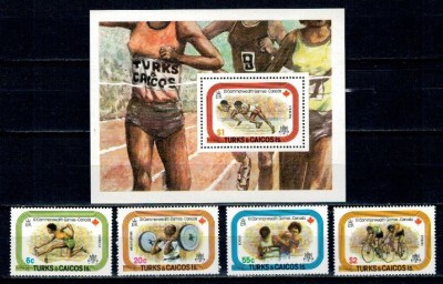 Turks&amp;amp;amp;Caicos 1978 - Sport, serie+colita neuzata foto