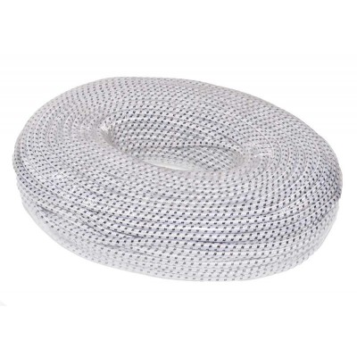 Cablu electric panzat elSales ELS-MYYM , 3 x 1 mm , invelis textil ignifug , lungime 1 metru , alb/gri foto