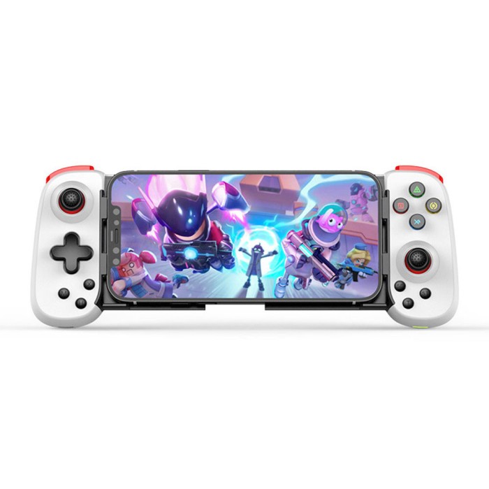 Techsuit - Wireless Controller (D6 DP) - for Phones, Bluetooth, 400mAh - White