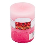 Lumanare parfumata cu aroma de merisor, Roz, &Oslash;6.8x9.5cm, CMCLASS