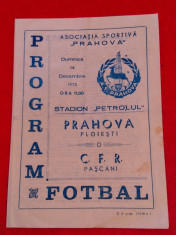 Program meci fotbal PRAHOVA CSU Ploiesti - CFR PASCANI (14.12.1975) foto