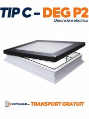 Fereastra cu cupola Tip G pentru acoperis terasa, Fakro, Model DEG P2, cu deschidere electrica foto
