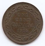 Canada 1 Cent 1916 - George V (with &quot;DEI GRA&quot;) Bronz, 25.5 mm KM-21 (1), America de Nord