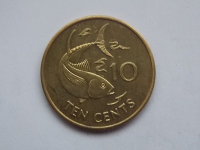 10 CENTS 1997 SEYCHELLES foto
