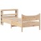 Cadru de pat cu tablie, 90x190 cm, lemn masiv pin