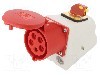 Conector alimentare AC, IEC 60309, IP44, 32A, 400V AC, 5 pini, PCE - 925-6W