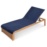 Prosop pentru sezlong Jemidi, 75 x 200 cm, Albastru, Bumbac organic, 54941.17