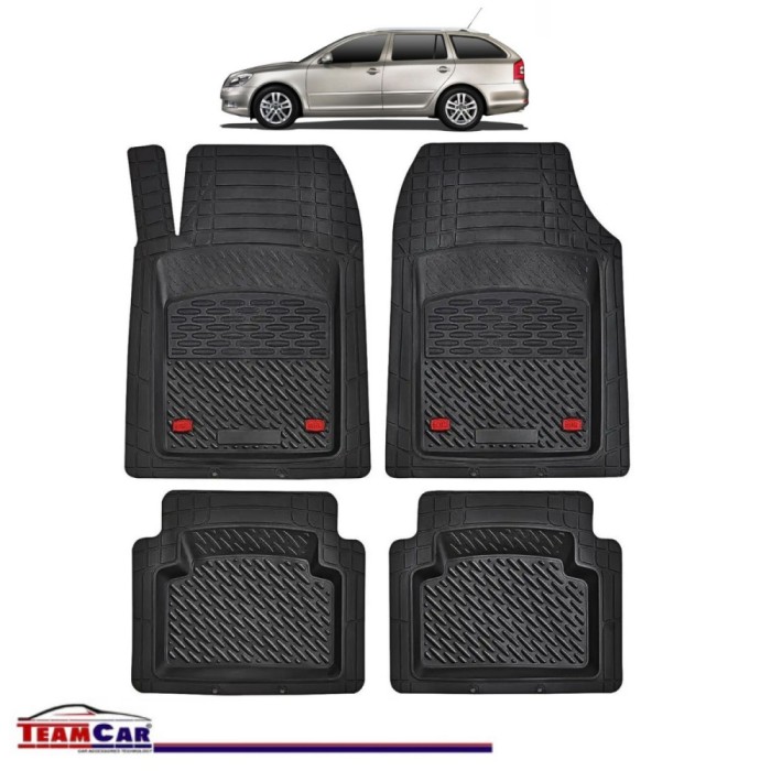 Covorașe Auto TeamCar&reg; Tip Tăviță Compatibile Skoda Octavia II (2004&ndash;2013) - Combi