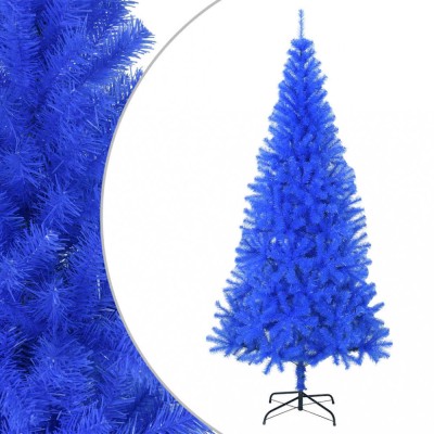 vidaXL Pom de Crăciun artificial subțire suport albastru 180 cm PVC foto