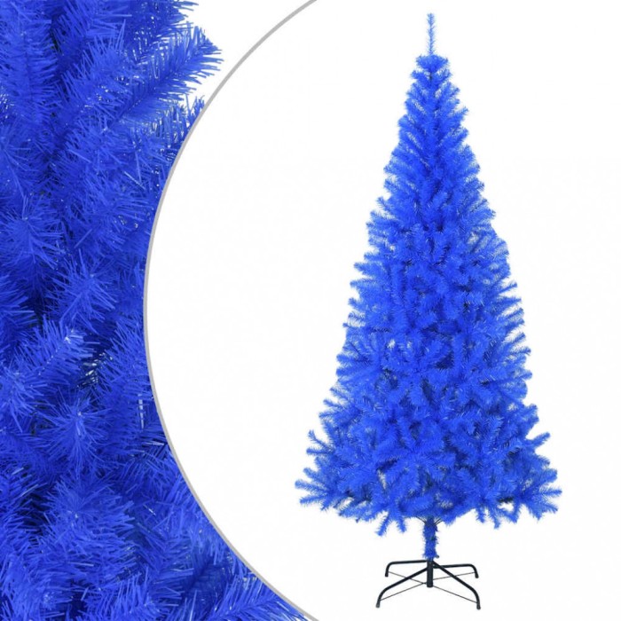 vidaXL Pom de Crăciun artificial subțire suport albastru 180 cm PVC